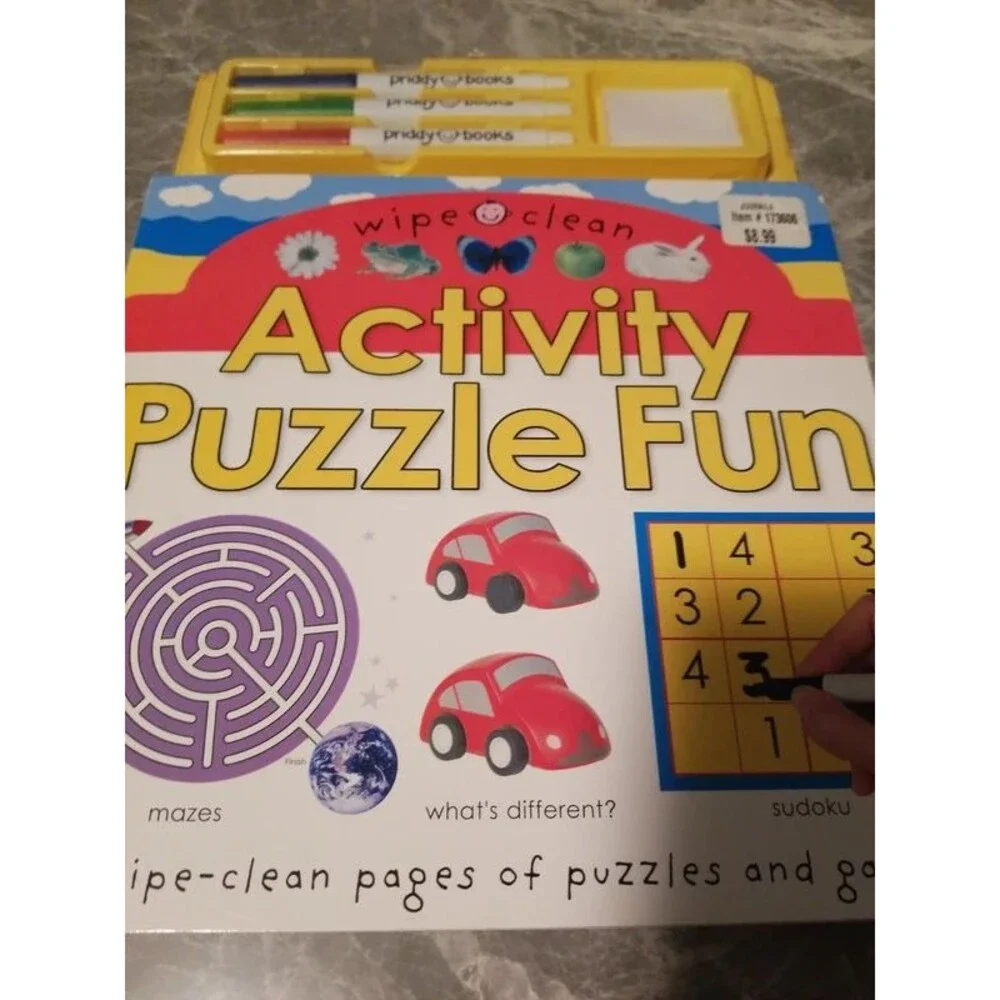 Large wipe clean activity puzzle fun book